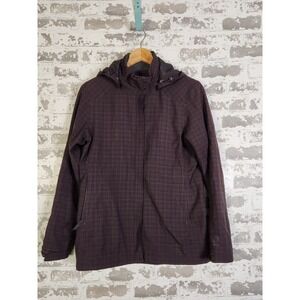 REI E1 Elements Hooded Rain Jacket Shell Windbreaker Purple Size‎ Small